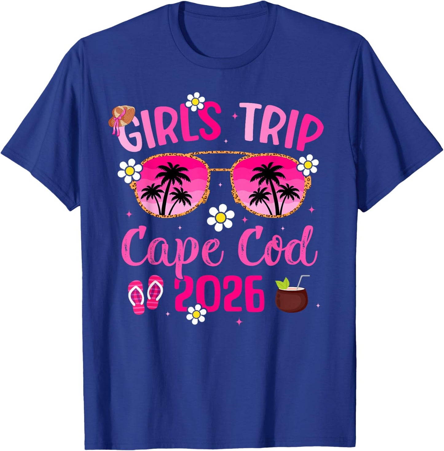 Girl’s Trip Cape Cod 2026 Besties Beach Vacation Group T-Shirt - T-Shirt | Royal