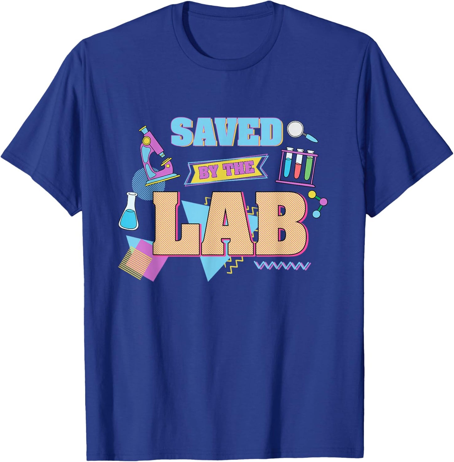 Retro Lab Week Medical Laboratory Tech Saved By The Lab T-Shirt - T-Shirt | Royal