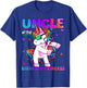 Uncle of the Birthday Princess Flossing Unicorn Uncle T-Shirt - T-Shirt | Royal