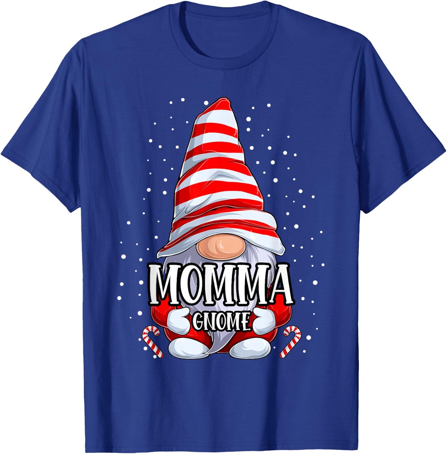 Momma Gnome Christmas Pajamas Matching Family Group T-Shirt - T-Shirt | Royal
