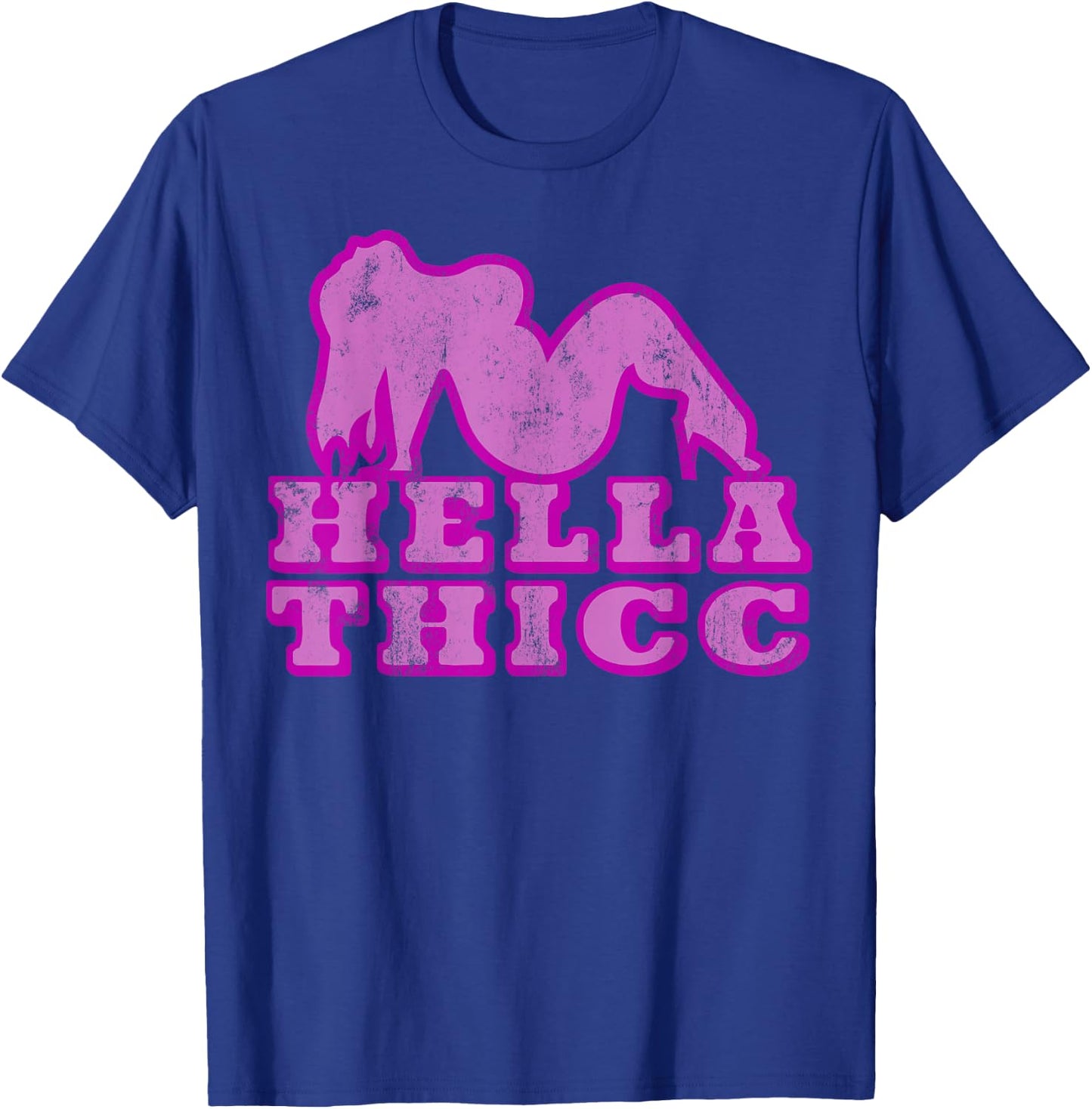 Hella Thicc t shirt thick girl boy shirt norcal slang thiccc T-Shirt - T-Shirt | Royal