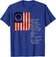 Betsy Ross American Flag the pursuit of Happiness T-Shirt - T-Shirt | Royal