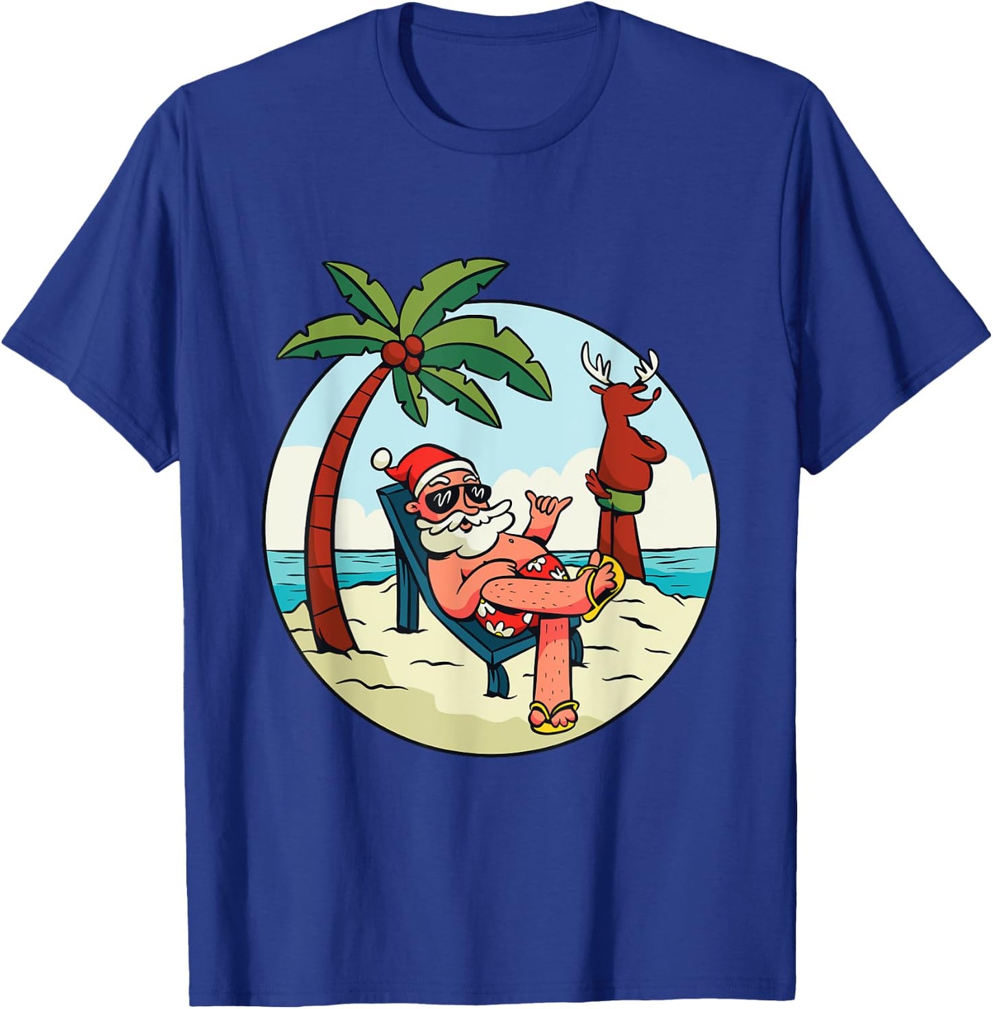 Christmas on the beach Christmas in July Men Women T-Shirt - T-Shirt | Royal