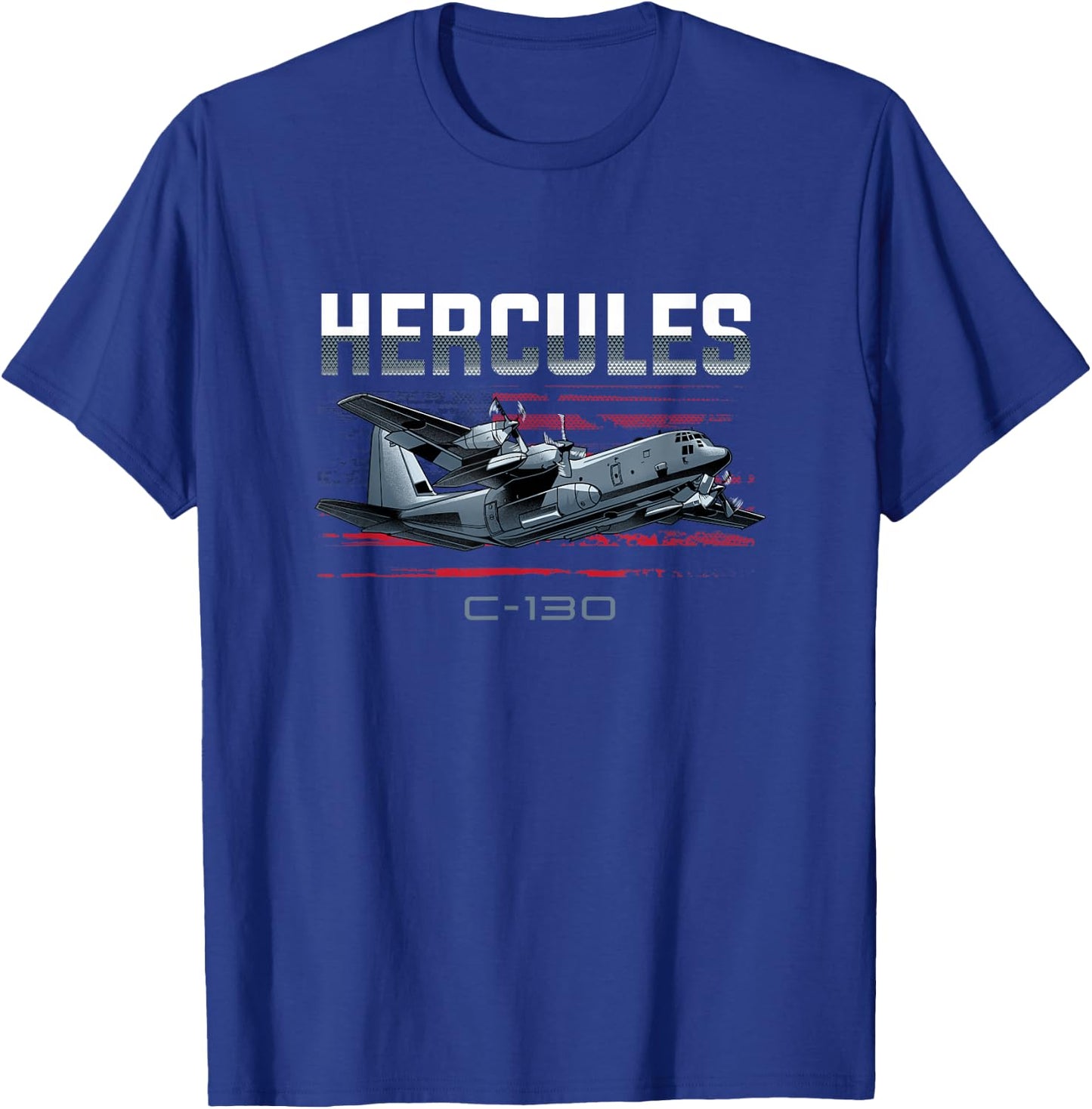 Cargo Warplane C-130 Hercules Military T-Shirt - T-Shirt | Royal
