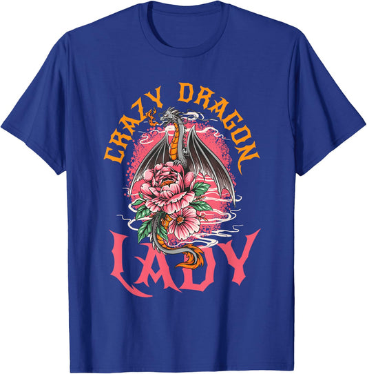 Crazy Dragon Lady T-Shirt - T-Shirt | Royal