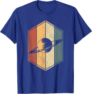 Science Astronomy Gifts Vintage Planet Saturn Solar System T-Shirt - T-Shirt | Royal