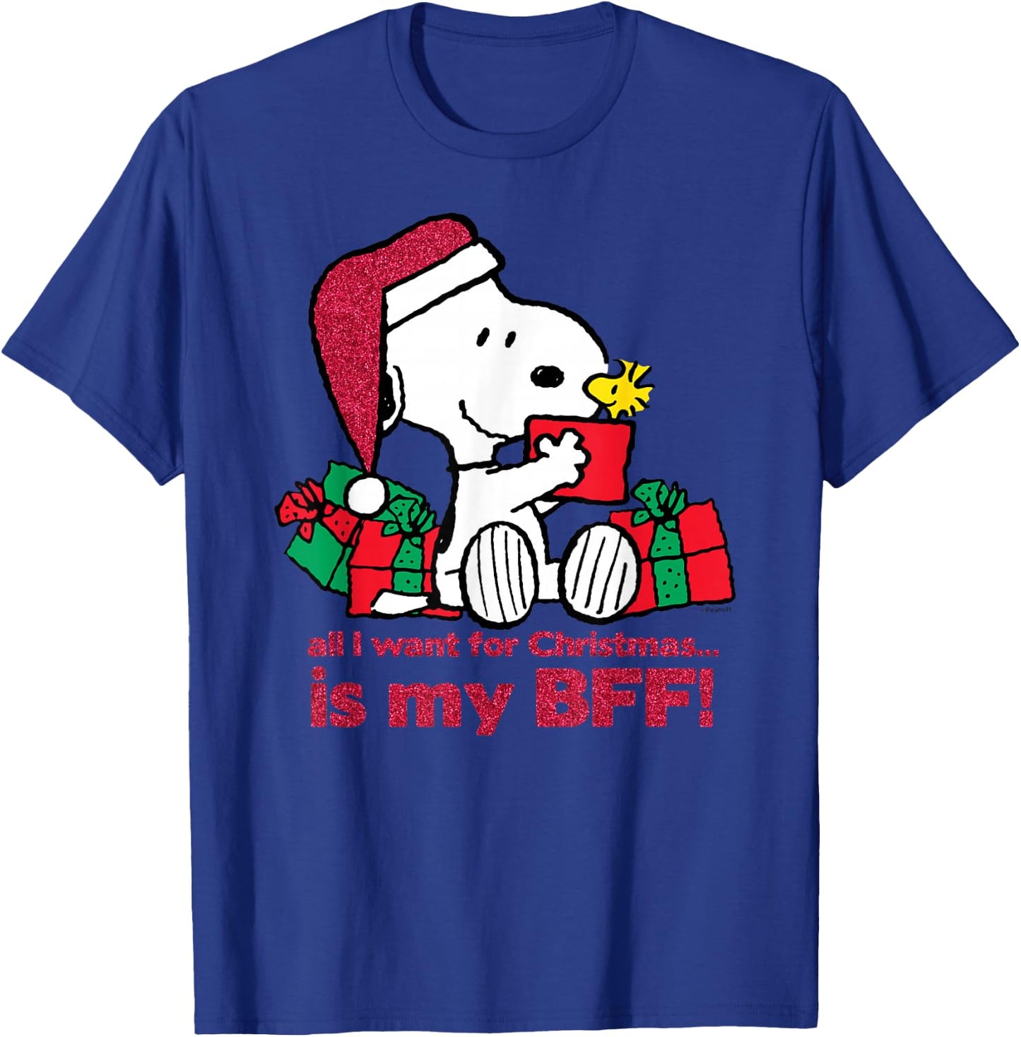 Peanuts Snoopy Gifts BFF Christmas T-Shirt - T-Shirt | Royal