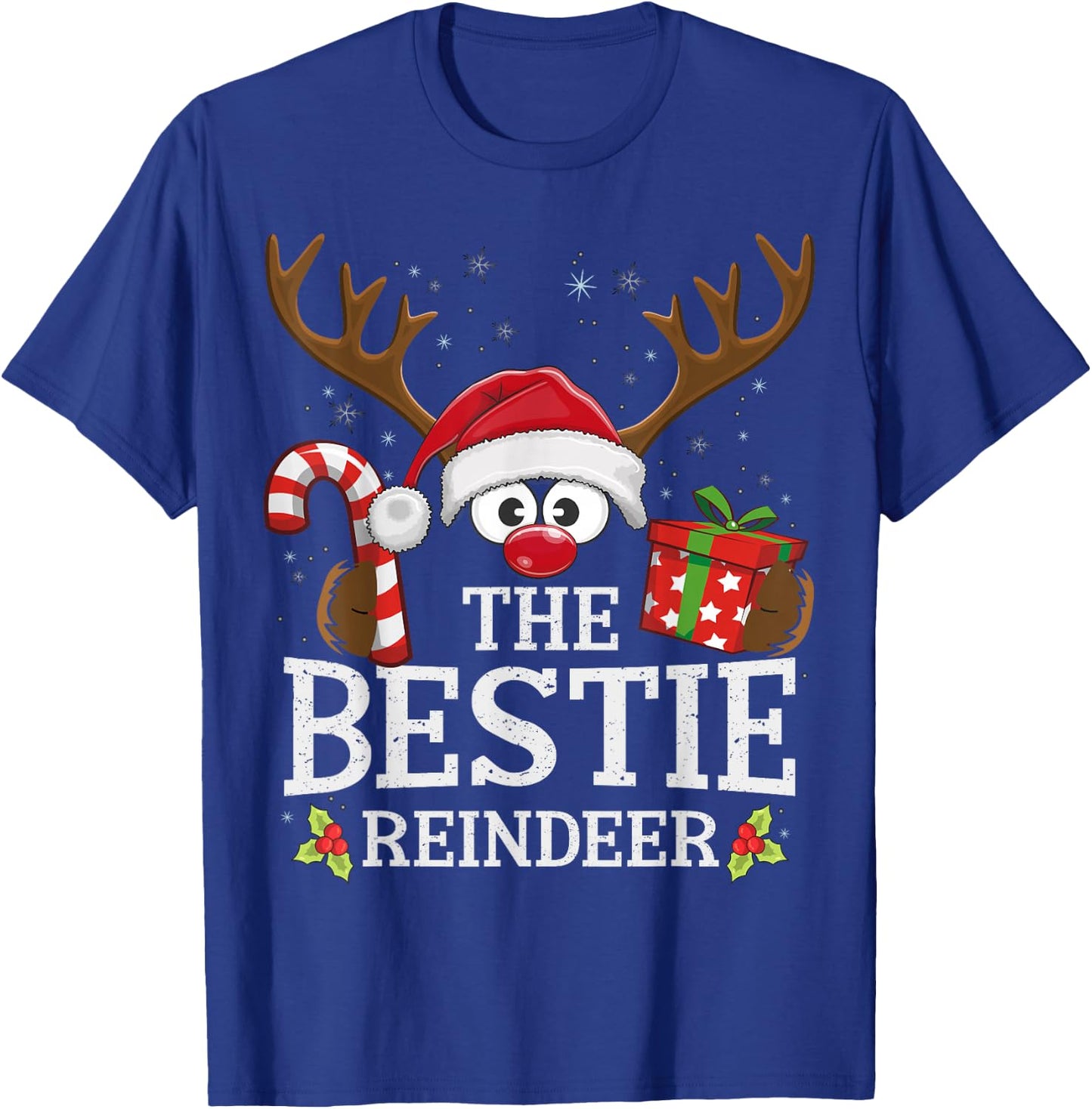 Christmas Matching The Bestie Reindeer Family T-Shirt - T-Shirt | Royal