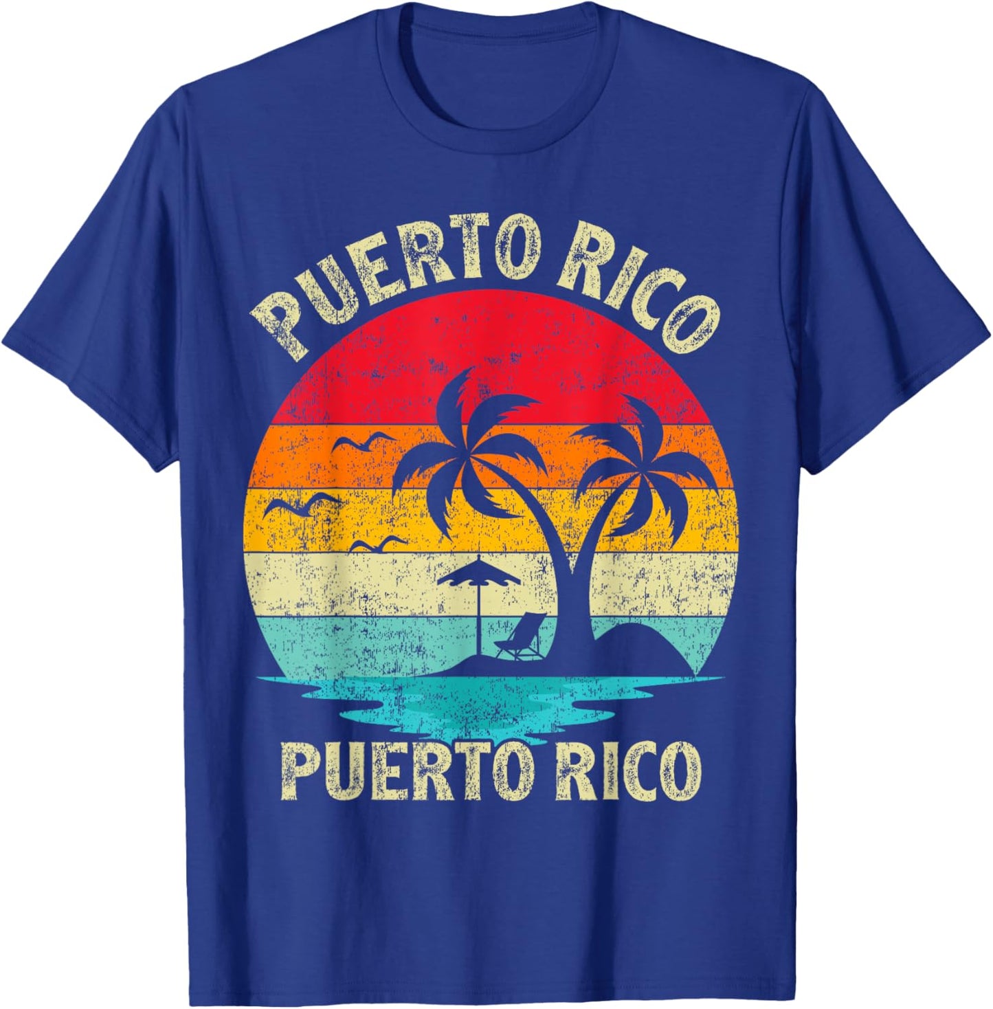 Family Vacation Vintage Retro Puerto Rico San Juan Beach Men Women Girls Kids T-Shirt - T-Shirt | Royal