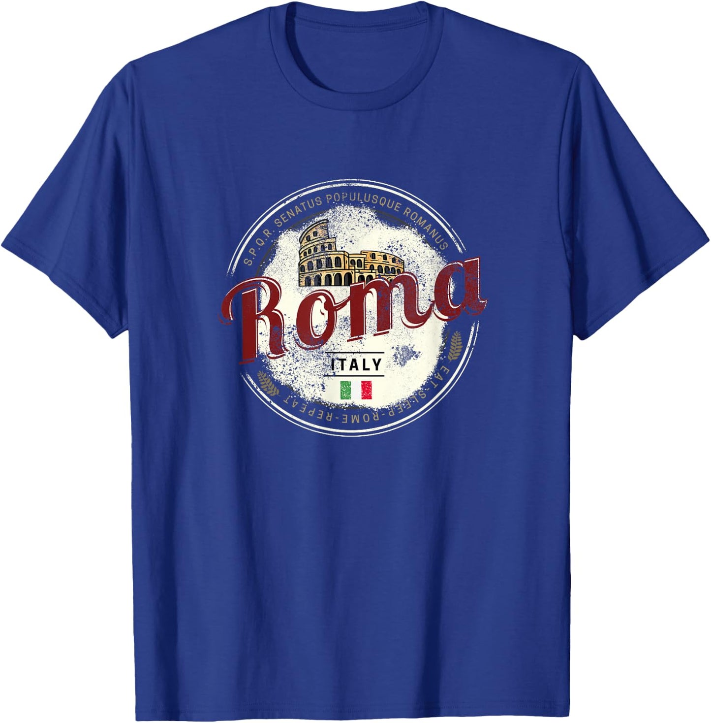 Rome Italy Colosseum Vintage Souvenir T-Shirt - T-Shirt | Royal