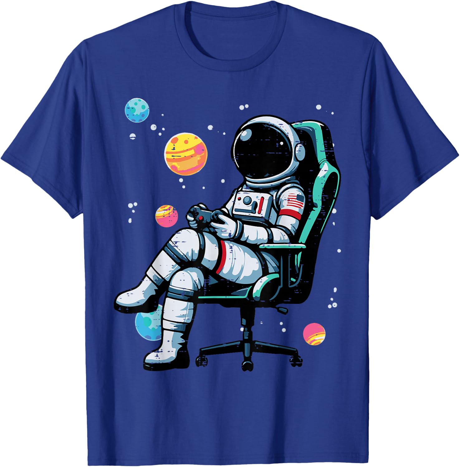 Astronaut Gaming Space Gamer Boys Toddler Kids Youth Men T-Shirt - T-Shirt | Royal