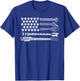 Lets Rock Rock n Roll Guitar Retro USA Flag T-Shirt - T-Shirt | Royal