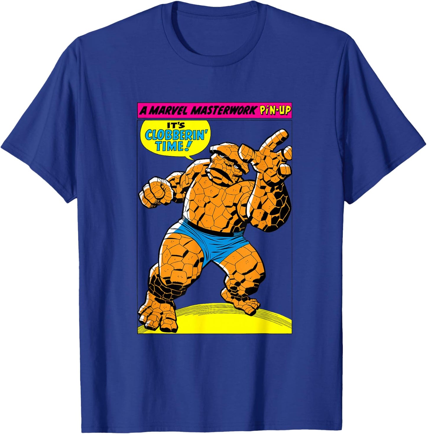 Marvel Fantastic Four The Thing Masterwork Pin-Up T-Shirt - T-Shirt | Royal