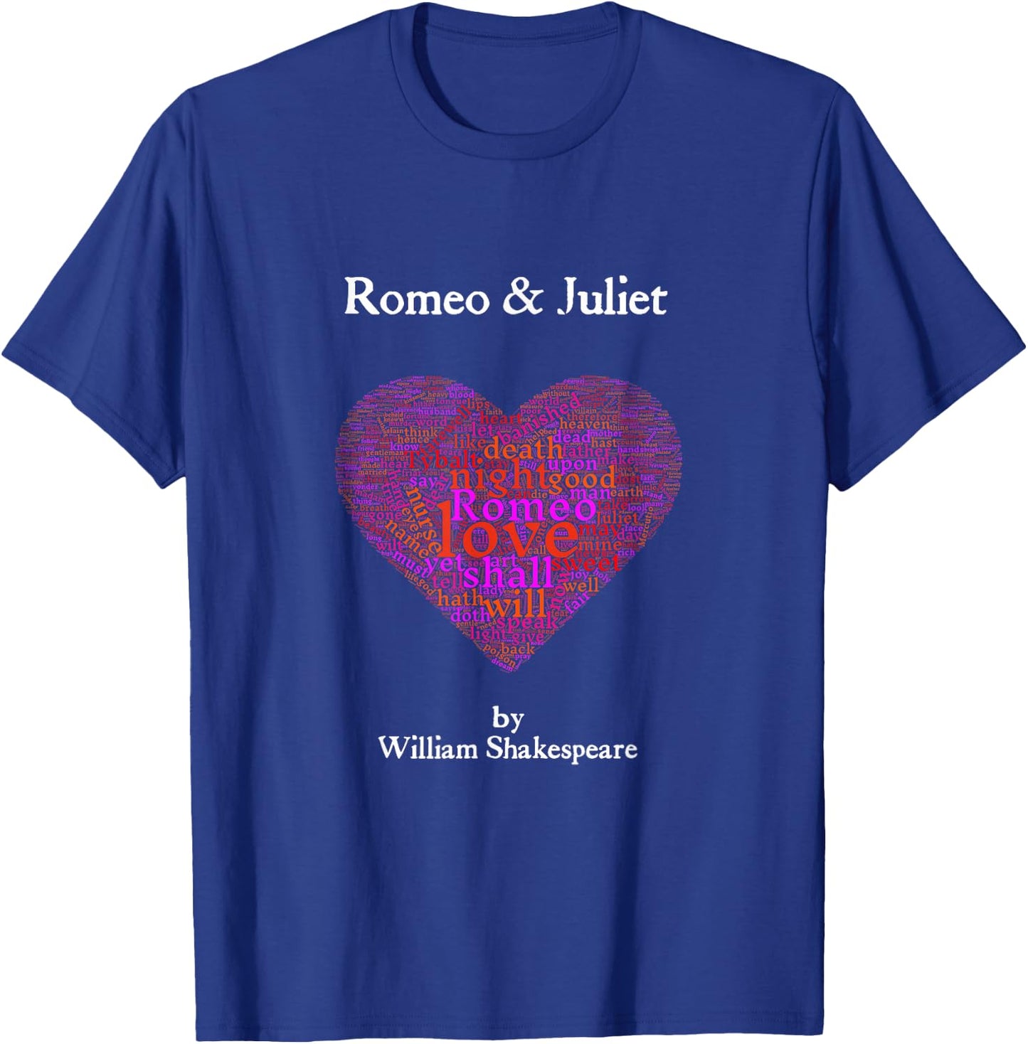 Shakespeare Romeo and Juliet Valentine Heart T-Shirt - T-Shirt | Royal