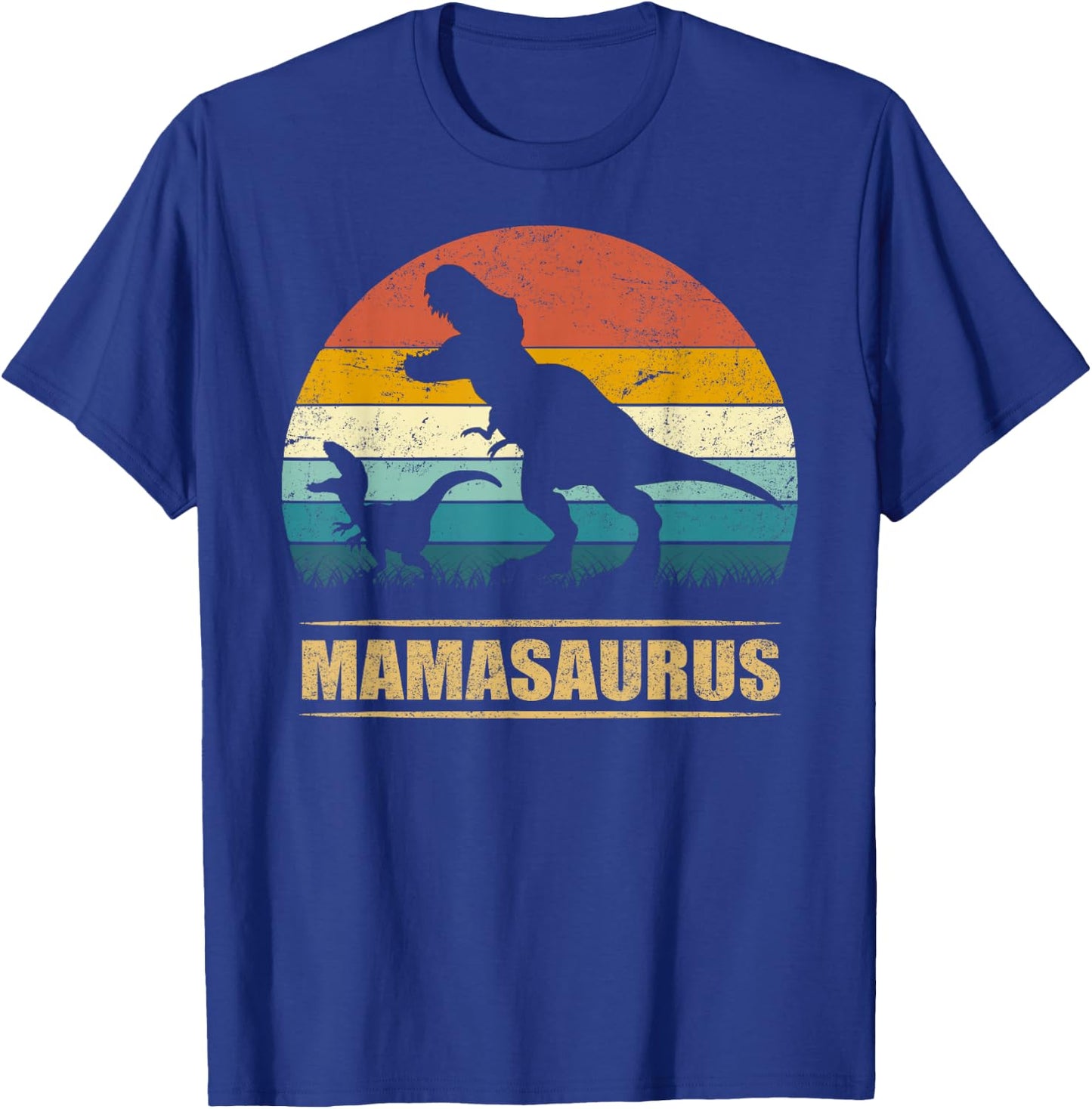 Mamasaurus T Rex Dinosaur Mama Saurus Funny T-Shirt - T-Shirt | Royal