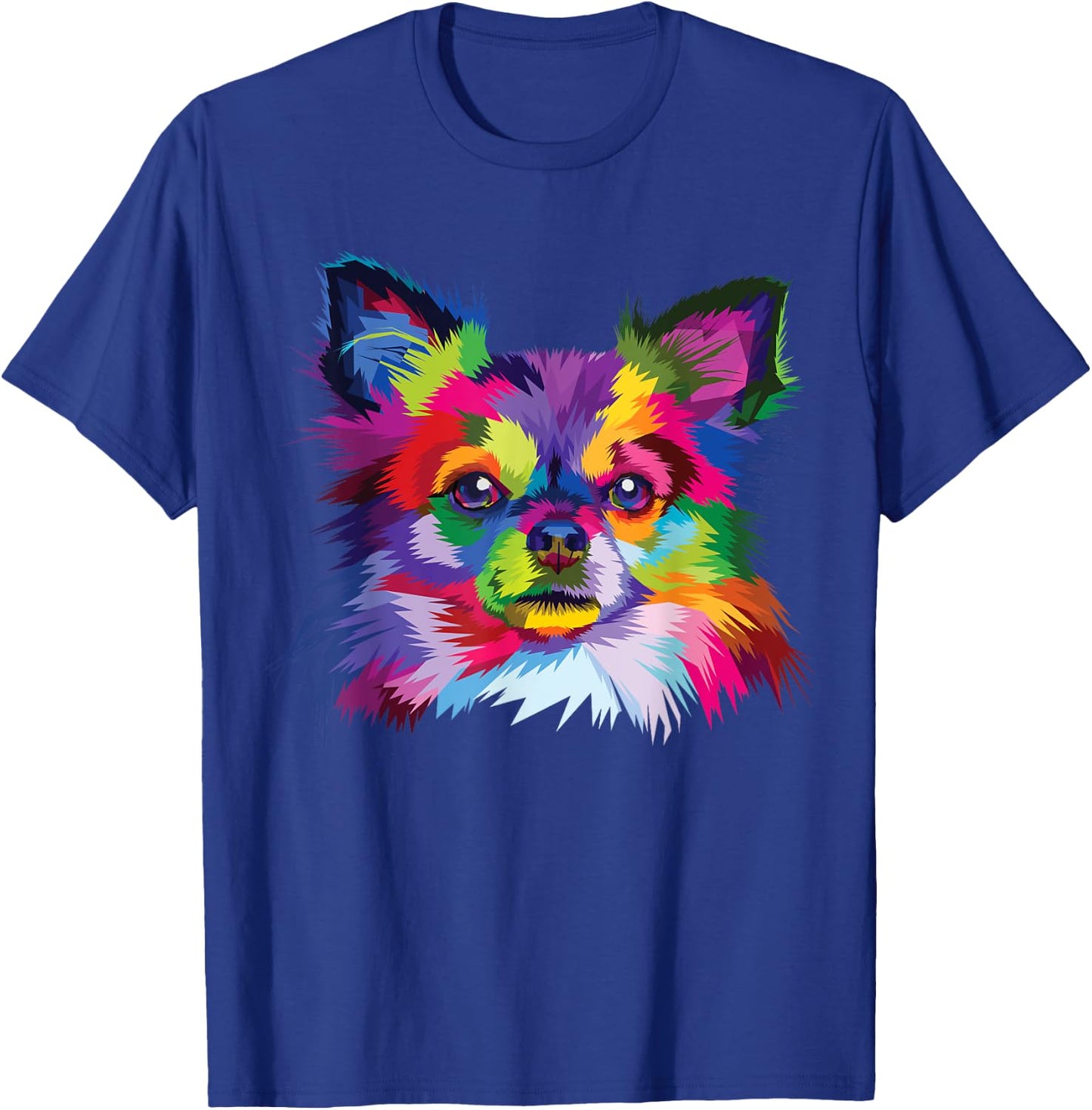 Cute Rainbow Chihuahua Vibrant Canine Colorful Puppy Dog T-Shirt - T-Shirt | Royal
