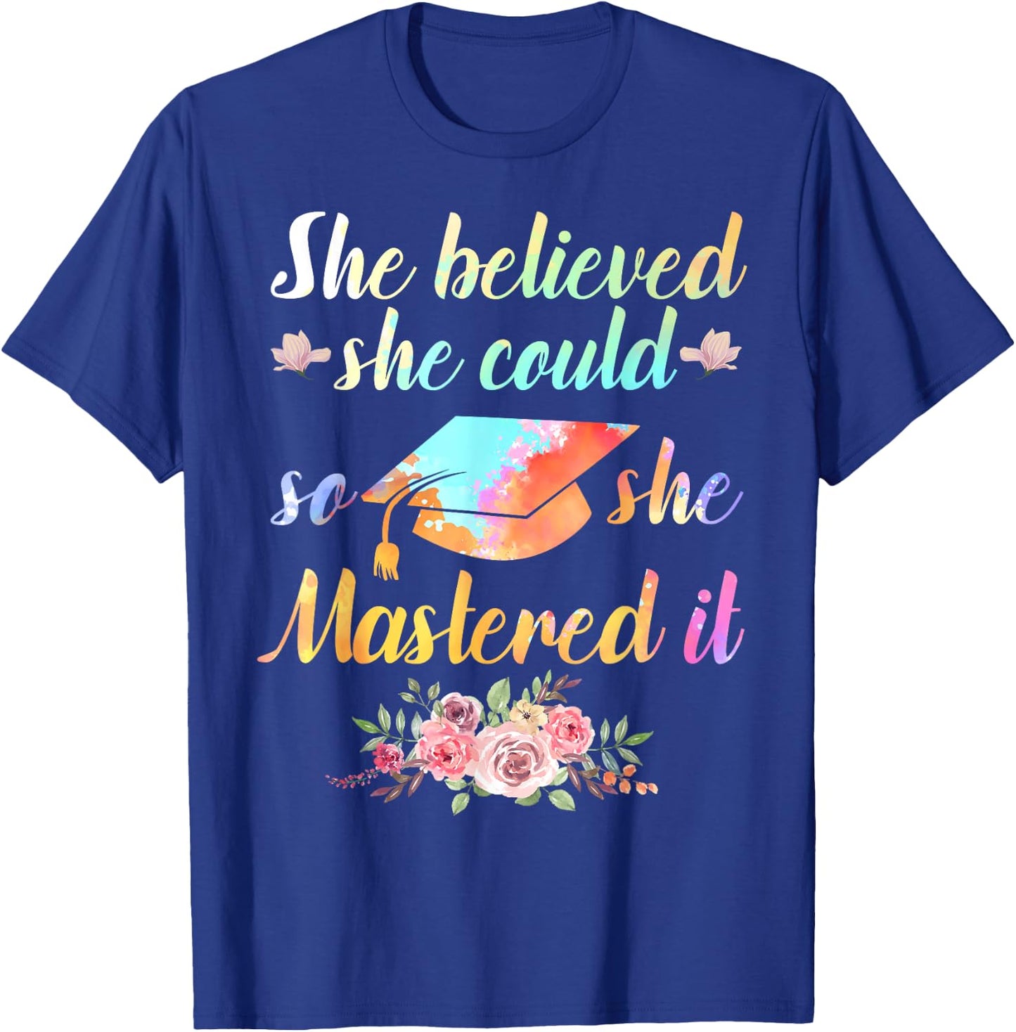 Cool Master Degree Art Women Academic Degree Diploma Small T-Shirt - T-Shirt | Royal