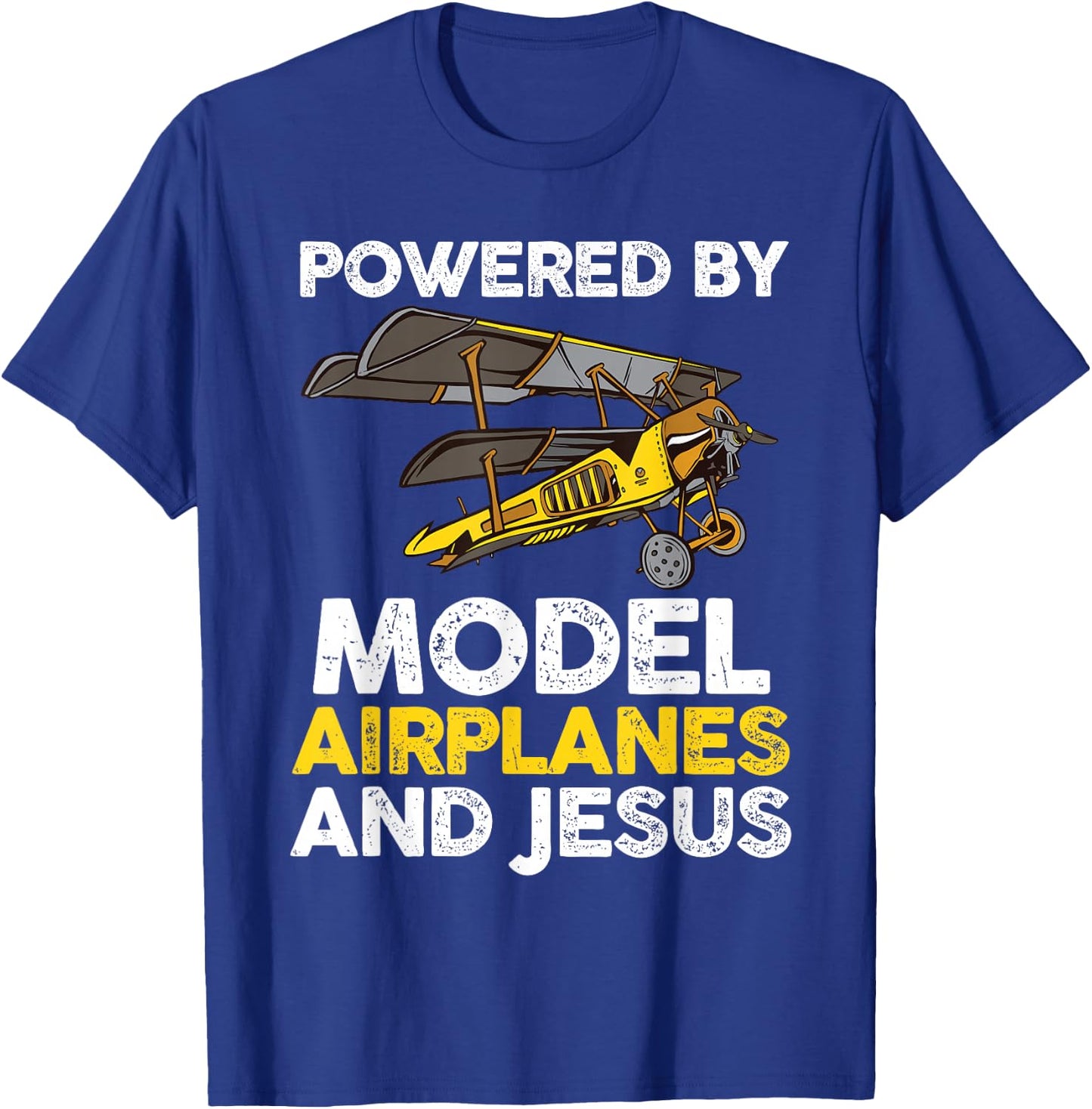 Aircraft Jesus Aviation Model Airplane RC Plane Pilot T-Shirt - T-Shirt | Royal