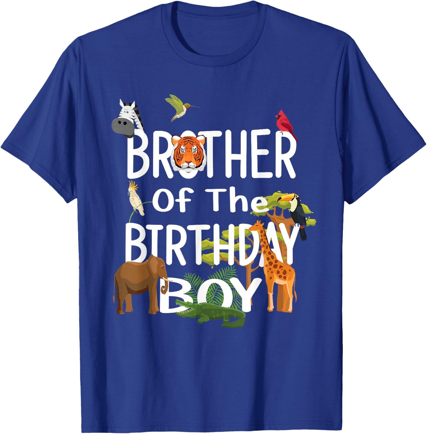 Brother Of The Birthday Boy Zoo Theme Animal Party T-Shirt - T-Shirt | Royal