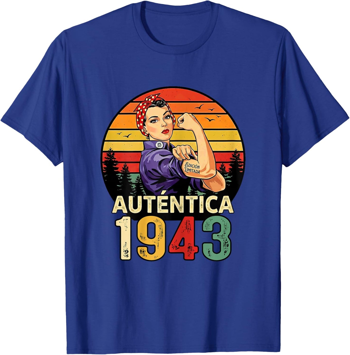 Authentic 1943 Birthday Limited Edition Spanish T-Shirt - T-Shirt | Royal