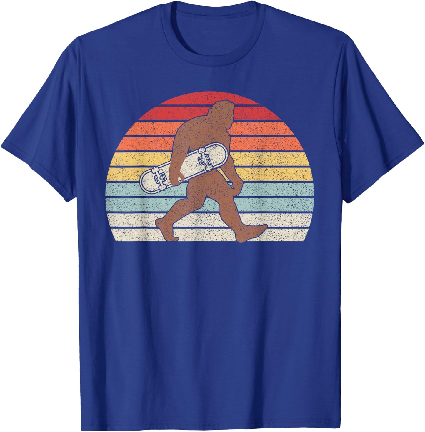 Vintage Longboard Bigfoot Skateboard & Sasquatch Fans Boys T-Shirt - T-Shirt | Royal