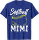 Softball Mimi Family Matching Players Mothers Day T-Shirt - T-Shirt | Royal