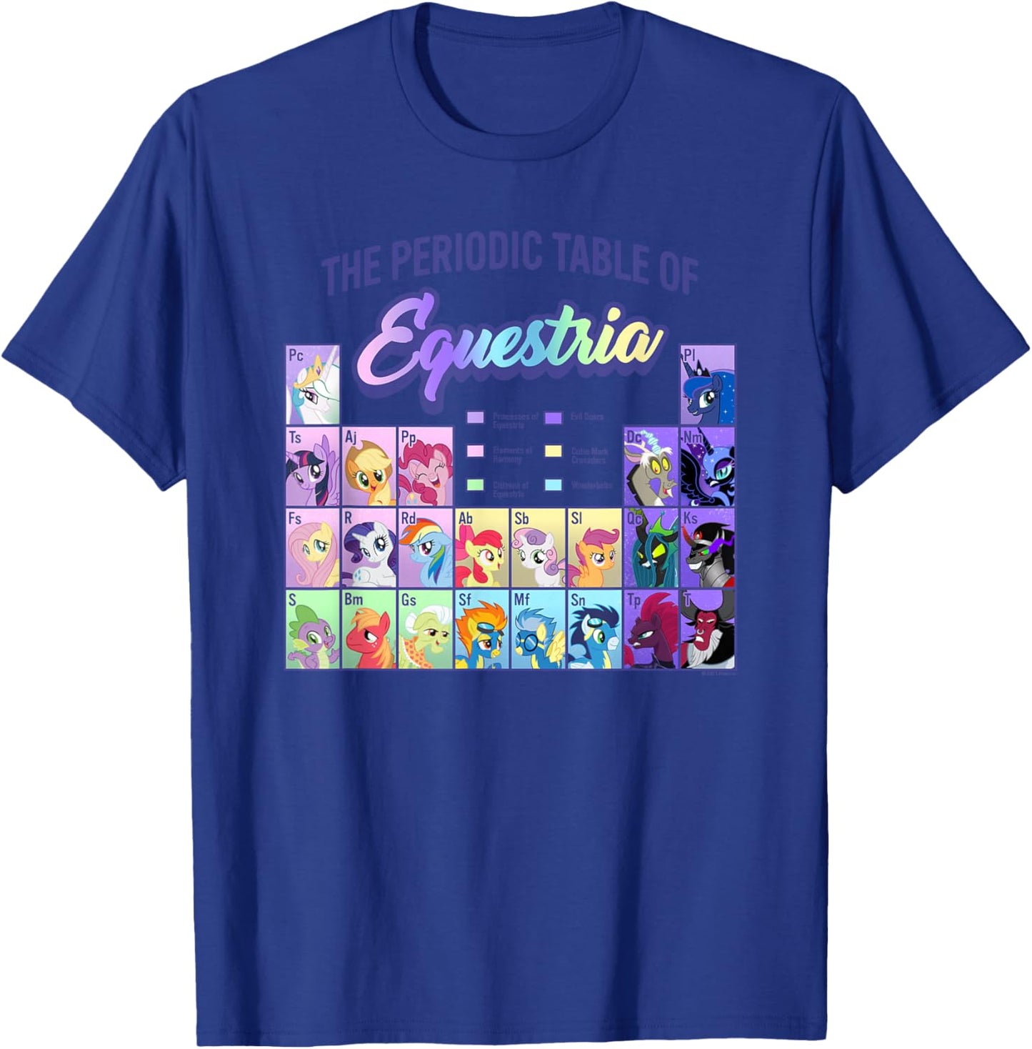 My Little Pony Group Shot Periodic Table of Equestria Small T-Shirt - T-Shirt | Royal
