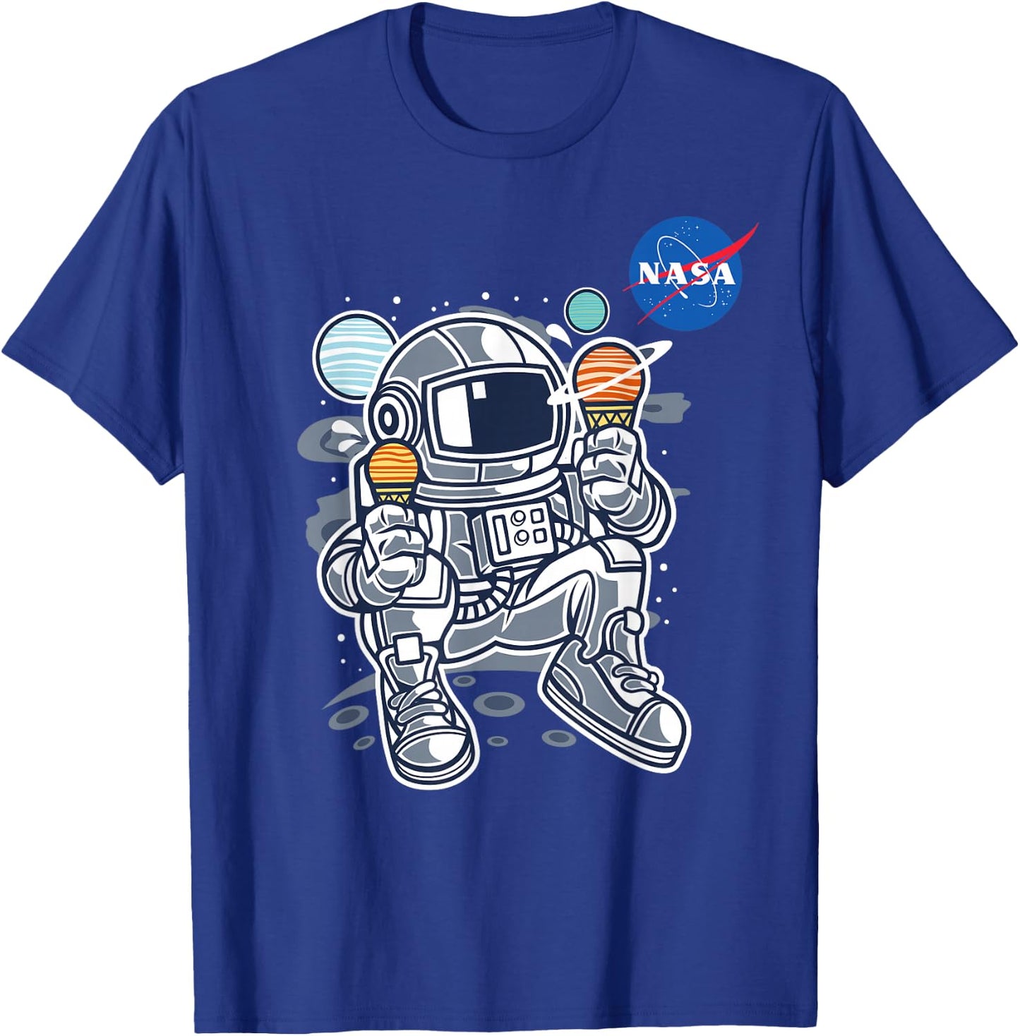 Astronaut Planet Ice-Cream NASA T-Shirt - T-Shirt | Royal