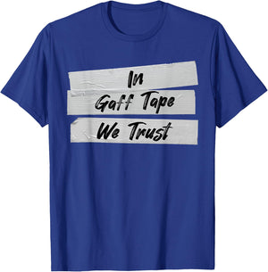 Audio Engineer Gaff Tape User Back Stage Tech Crew Duct Tape T-Shirt - T-Shirt | Royal