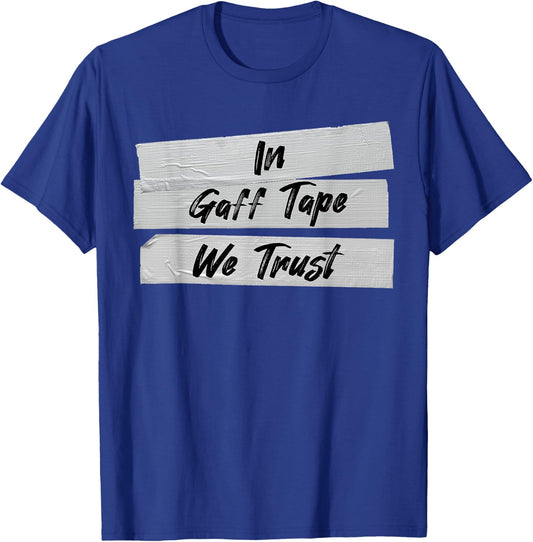 Audio Engineer Gaff Tape User Back Stage Tech Crew Duct Tape T-Shirt - T-Shirt | Royal