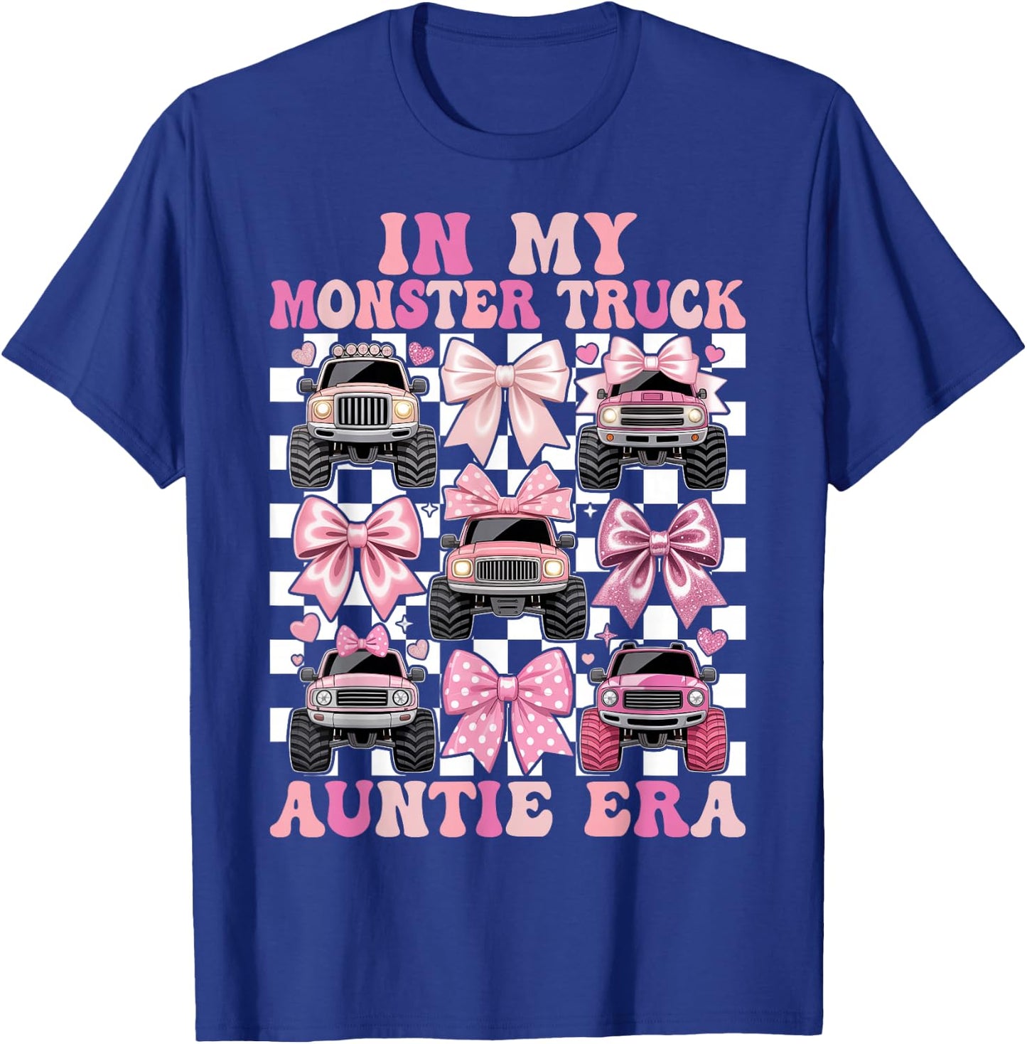 Coquette Monster Truck Auntie T-Shirt - T-Shirt | Royal