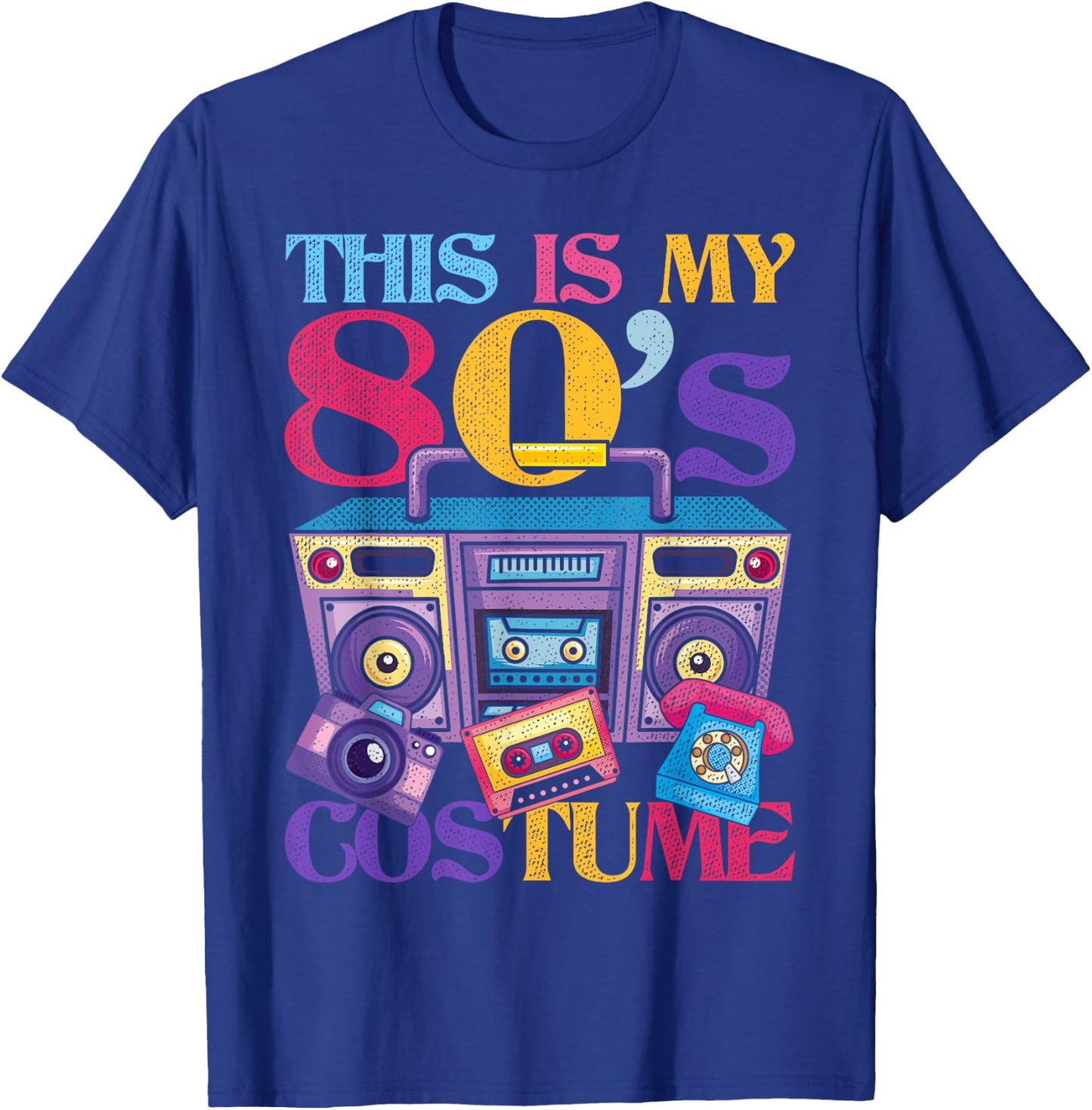 Eighties Music 1980s Generation 80s Costume Party Retro 80s T-Shirt - T-Shirt | Royal