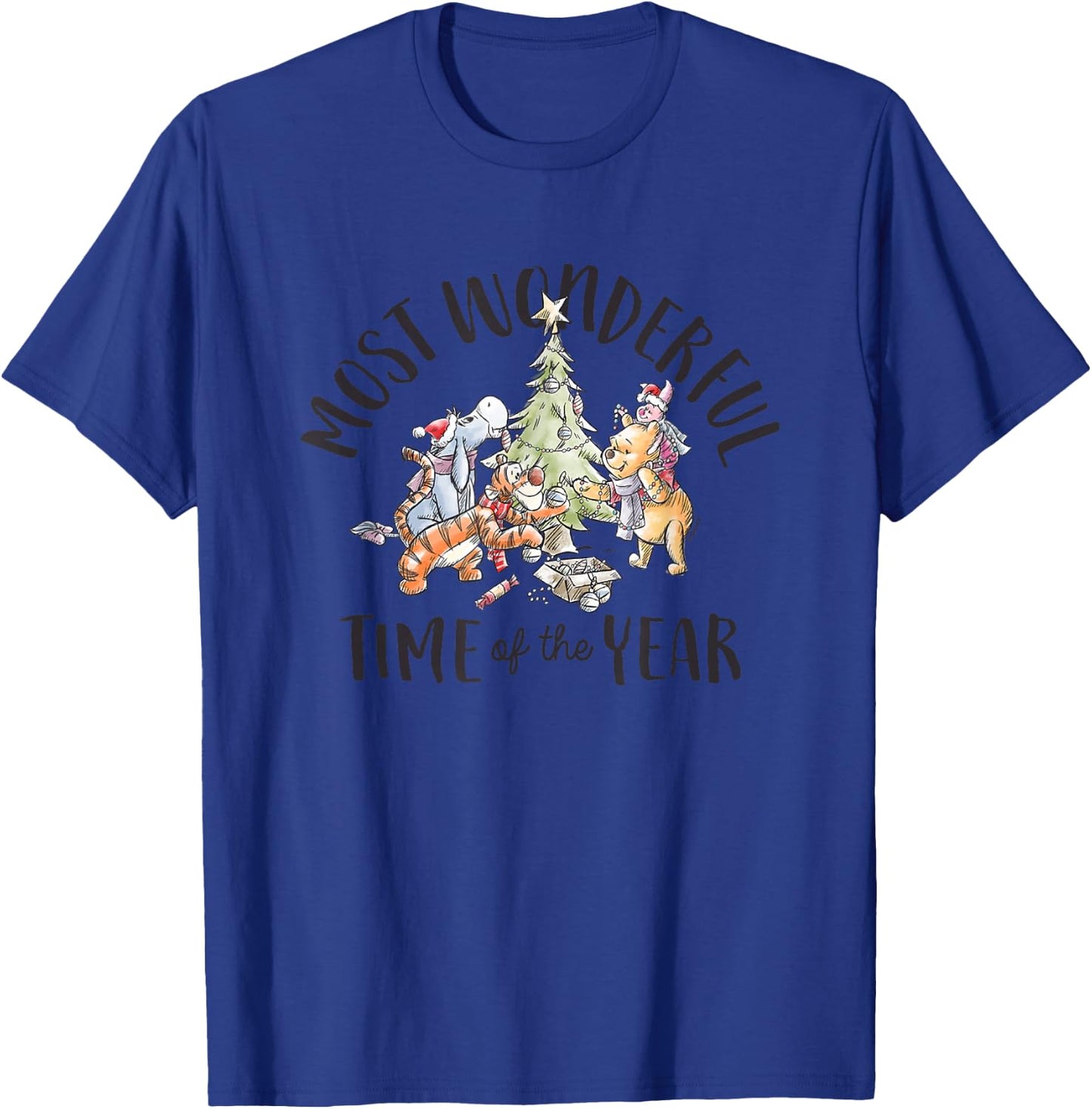 Winnie The Pooh - Holiday Most Wonderful Time of The Year T-Shirt - T-Shirt | Royal