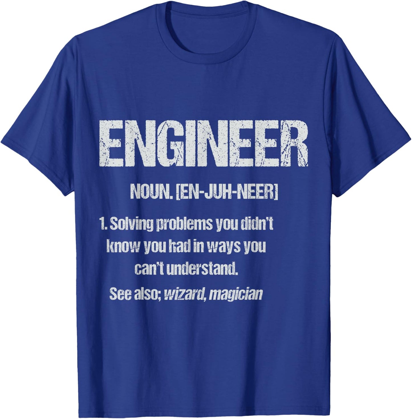 Funny Engineering Student Engineer Noun Definition Nerds T-Shirt - T-Shirt | Royal
