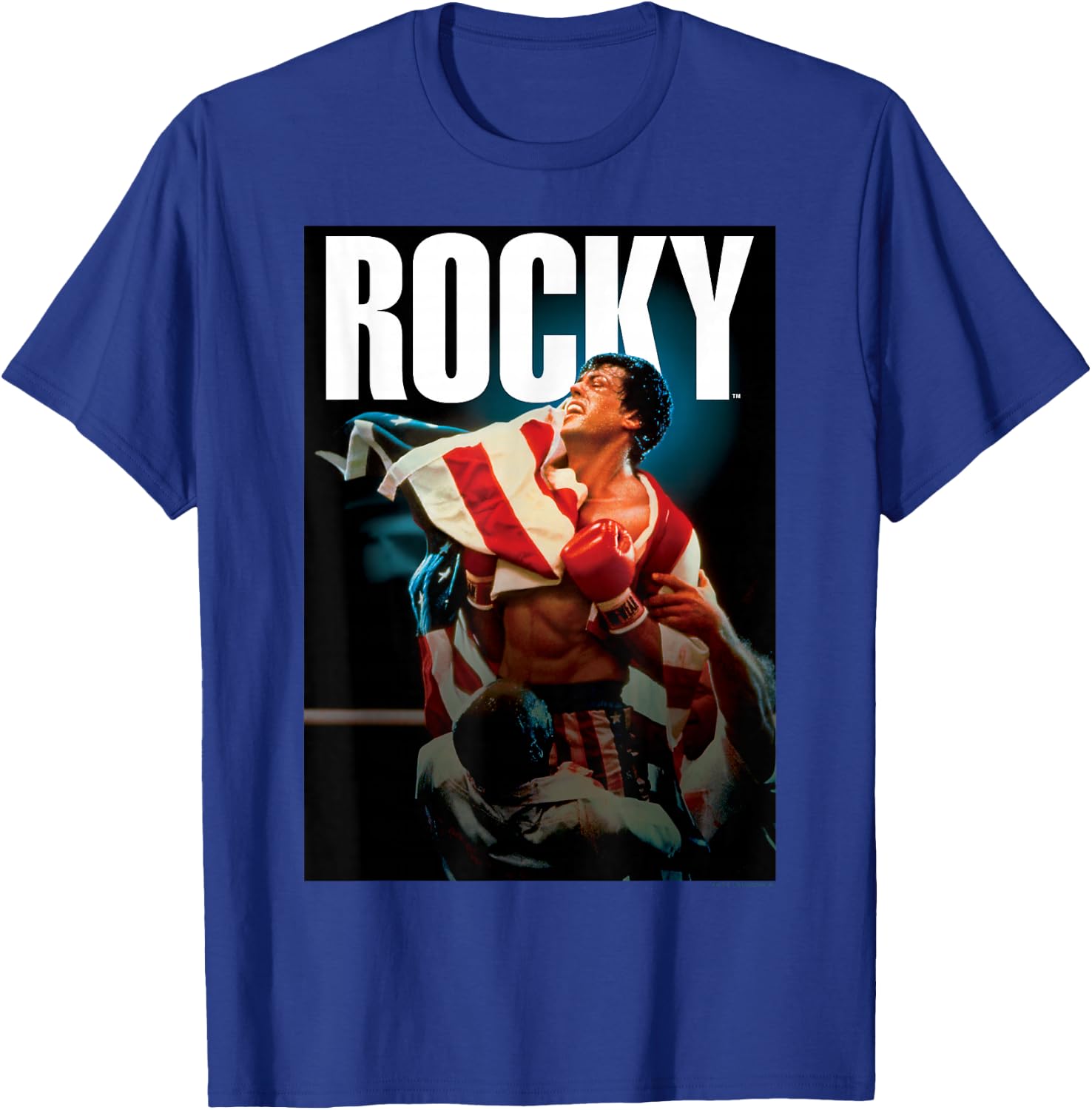 Rocky IV American Flag Portrait Small T-Shirt - T-Shirt | Royal