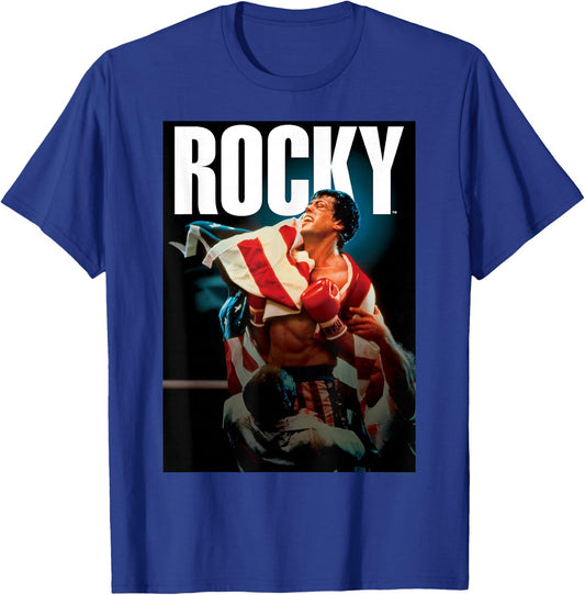 Rocky IV American Flag Portrait Small T-Shirt - T-Shirt | Royal