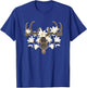 Flowered Deer Skull Howard Marsh T-Shirt - T-Shirt | Royal