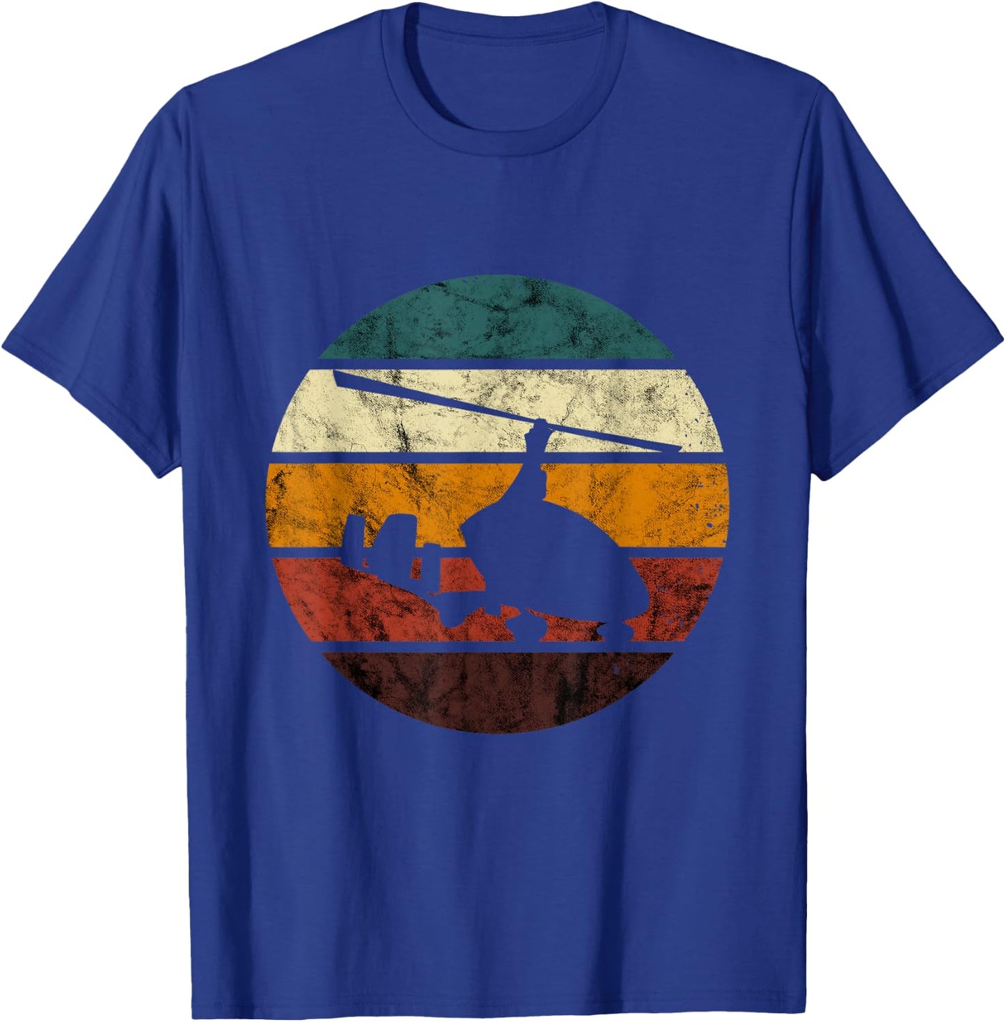 Gyrocopter Retro Vintage Aviation Autogyro Gyrocopter Pilot T-Shirt - T-Shirt | Royal