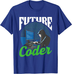 Future Coder Sayings Programmer Code Coding T-Shirt - T-Shirt | Royal