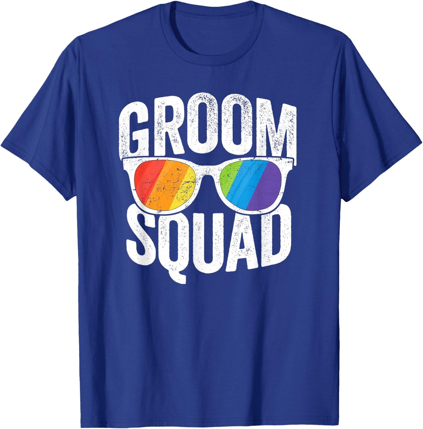 Groom Squad Shirt - LGBT Pride Rainbow Flag Gay Bachelor T-Shirt - T-Shirt | Royal
