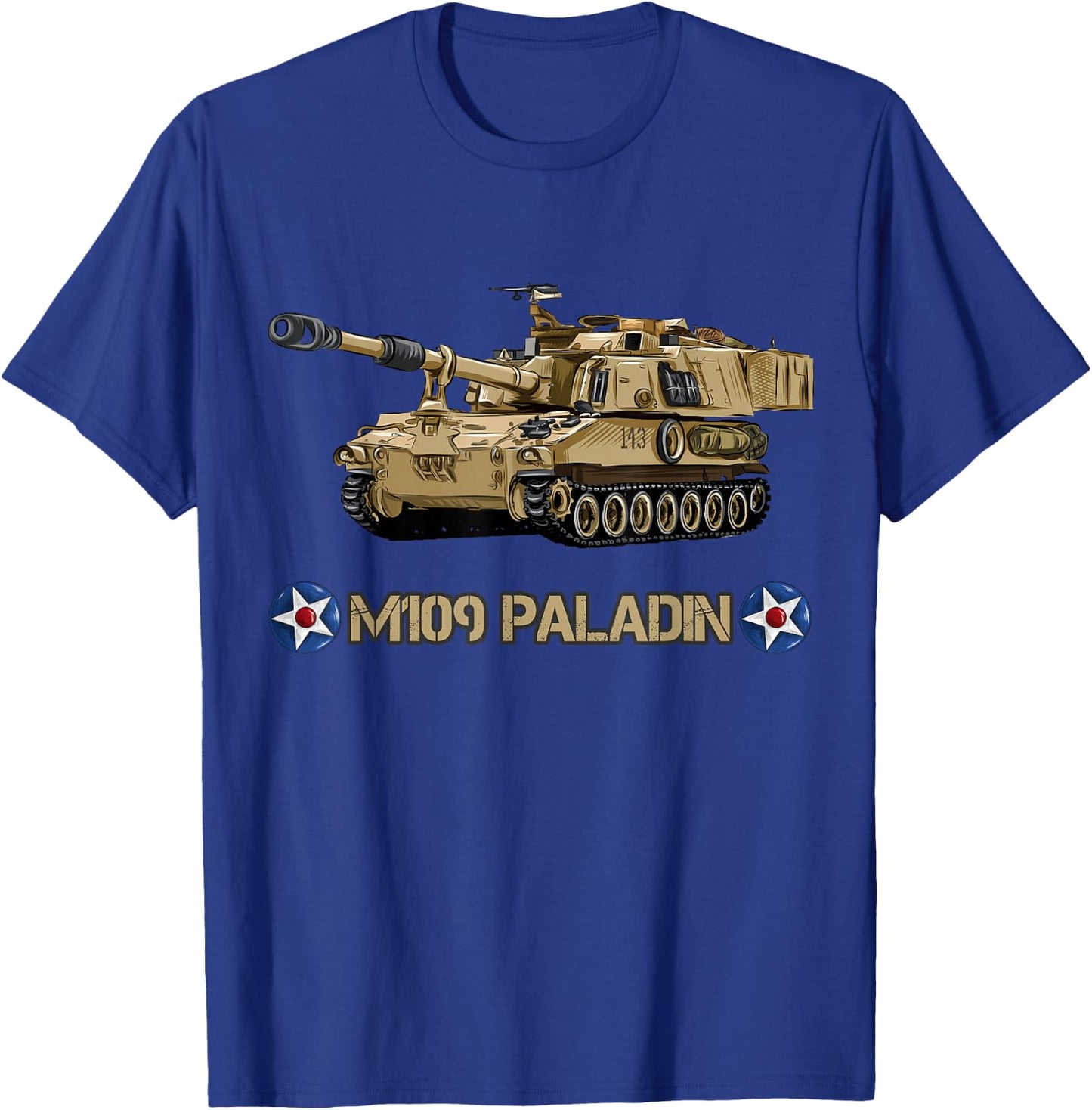 American Self Propelled Artillery M109 Paladin T-Shirt - T-Shirt | Royal