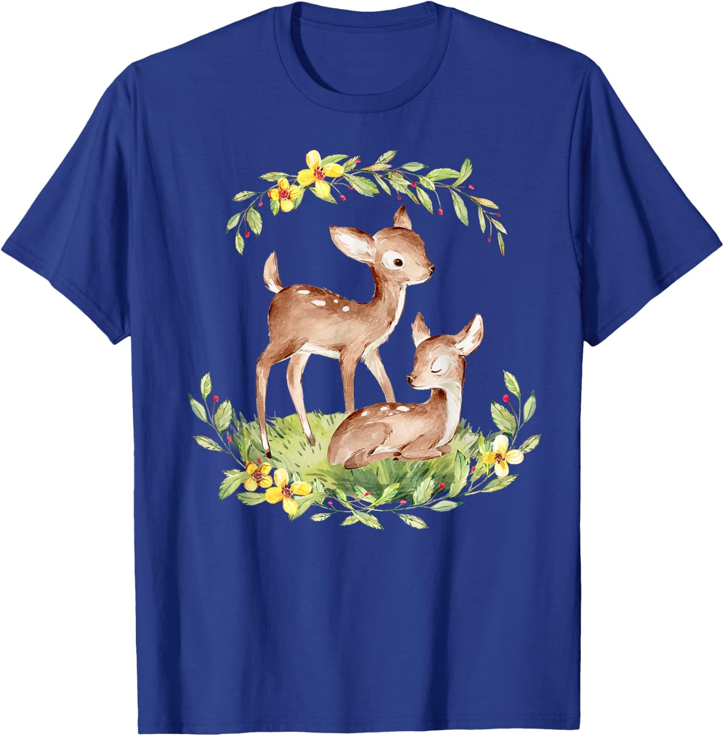 Cute Baby Deer Fawn Natural Deers Baby Animal T-Shirt - T-Shirt | Royal