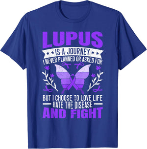 Lupus Awareness Butterfly Wear Purple SLE Autoimmune Disease Small T-Shirt - T-Shirt | Royal