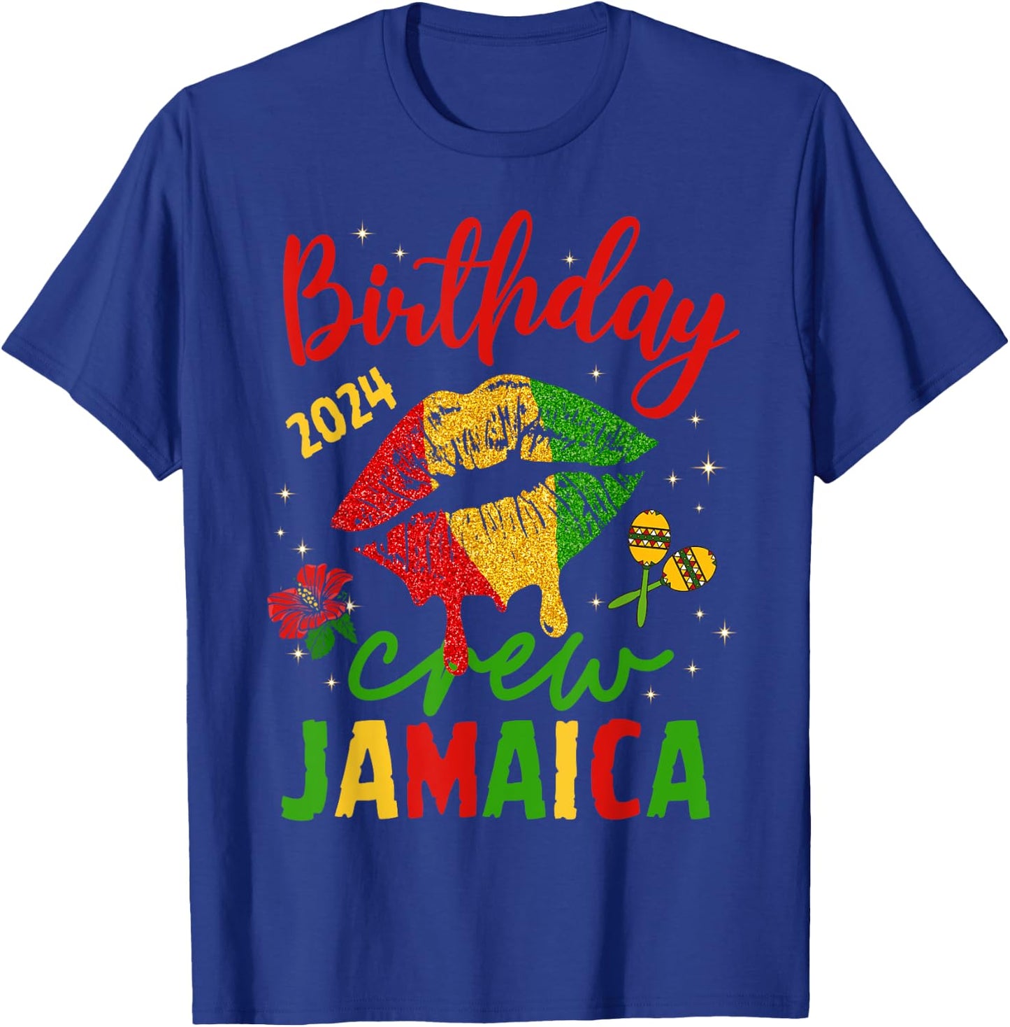 Women Birthday Queen Jamaica Girls Trip 2024 Party Matching T-Shirt - T-Shirt | Royal