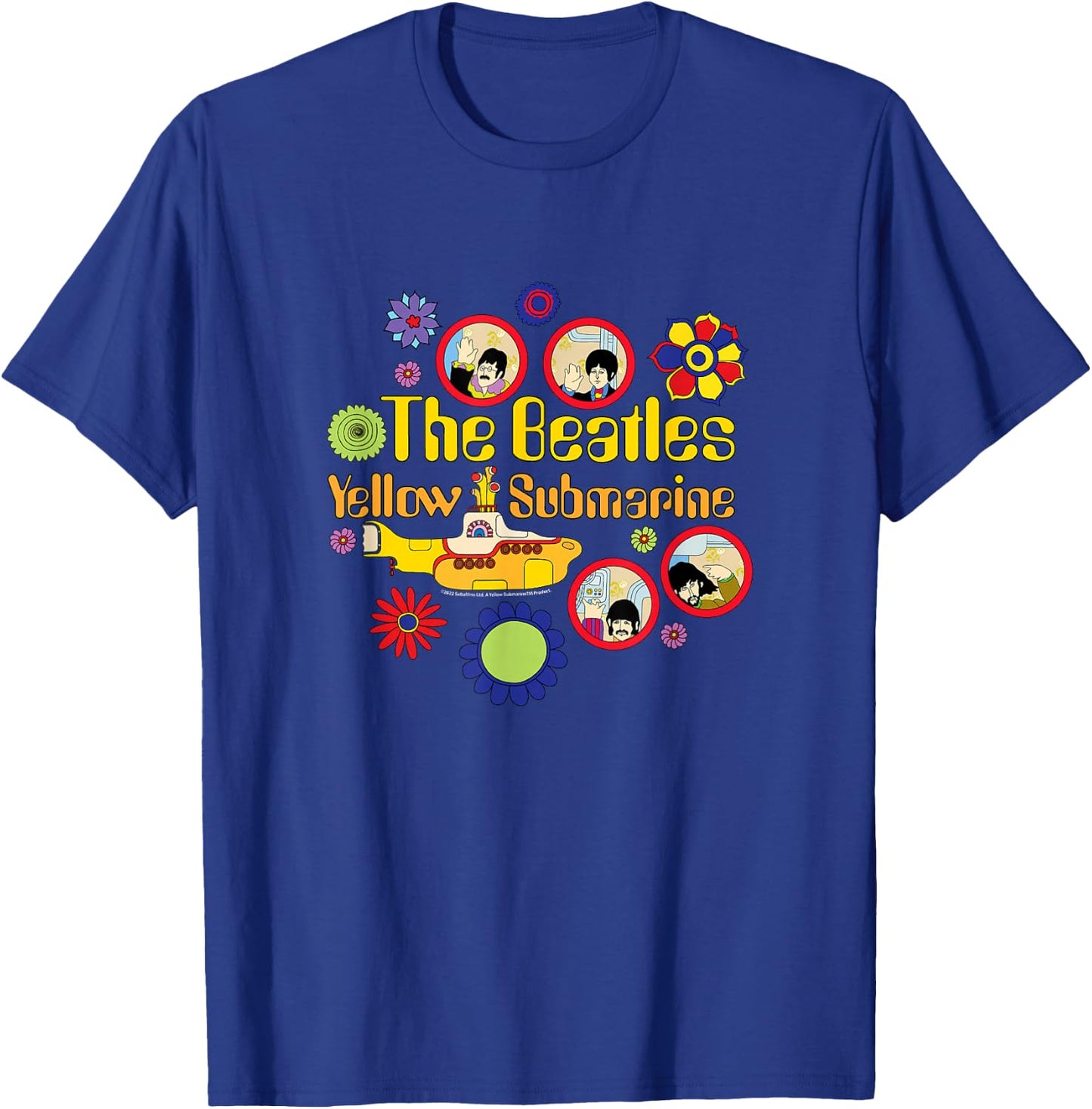 The Beatles - Yellow Submarinemarine Circles T-Shirt - T-Shirt | Royal