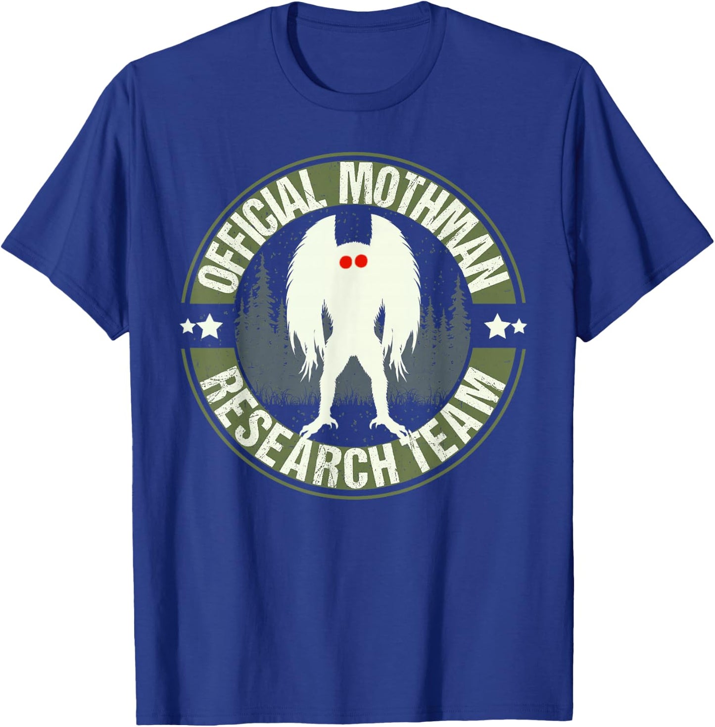 Mothman Research Team! Cool Cryptid Men Women Search Mothman T-Shirt - T-Shirt | Royal