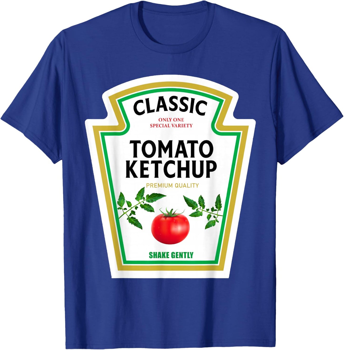 Ketchup Halloween 2024 Costume Matching Mustard Condiments T-Shirt - T-Shirt | Royal