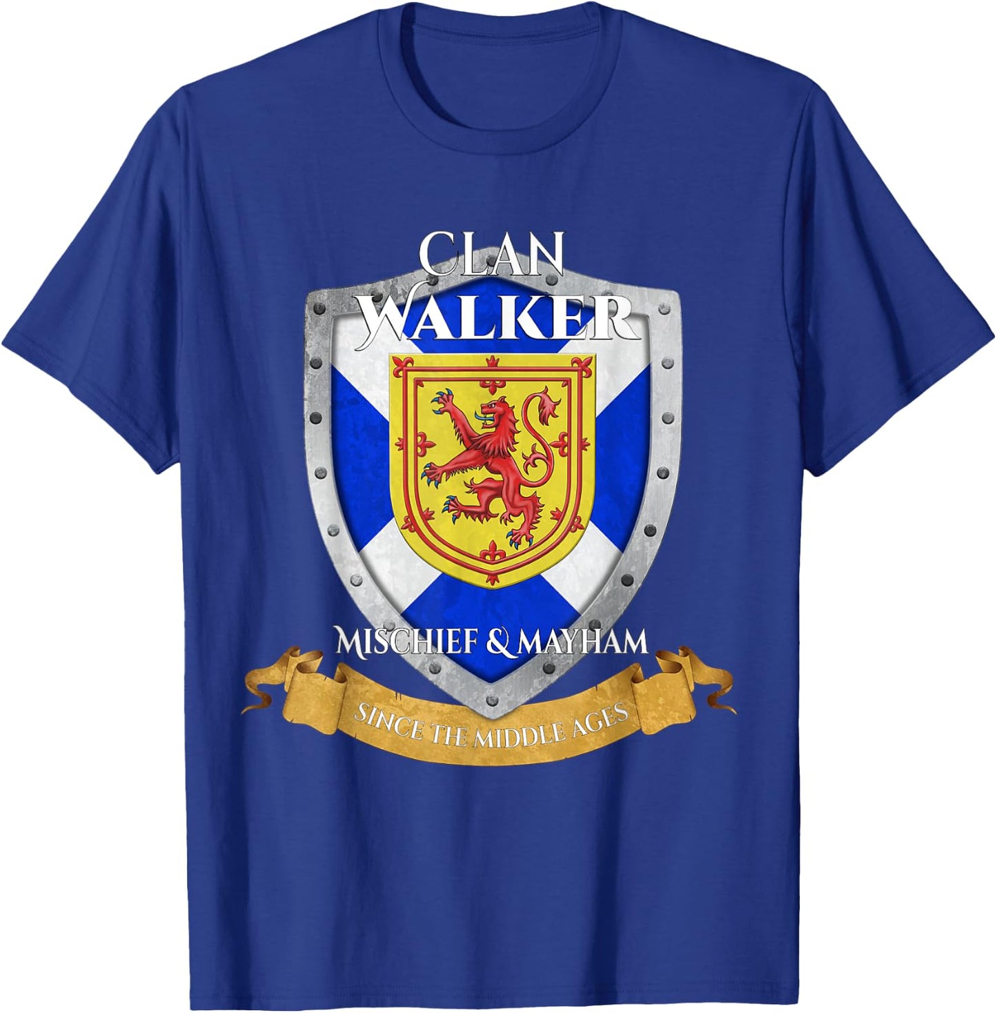 Walker Scottish Family Clan Scotland Shield T-Shirt - T-Shirt | Royal