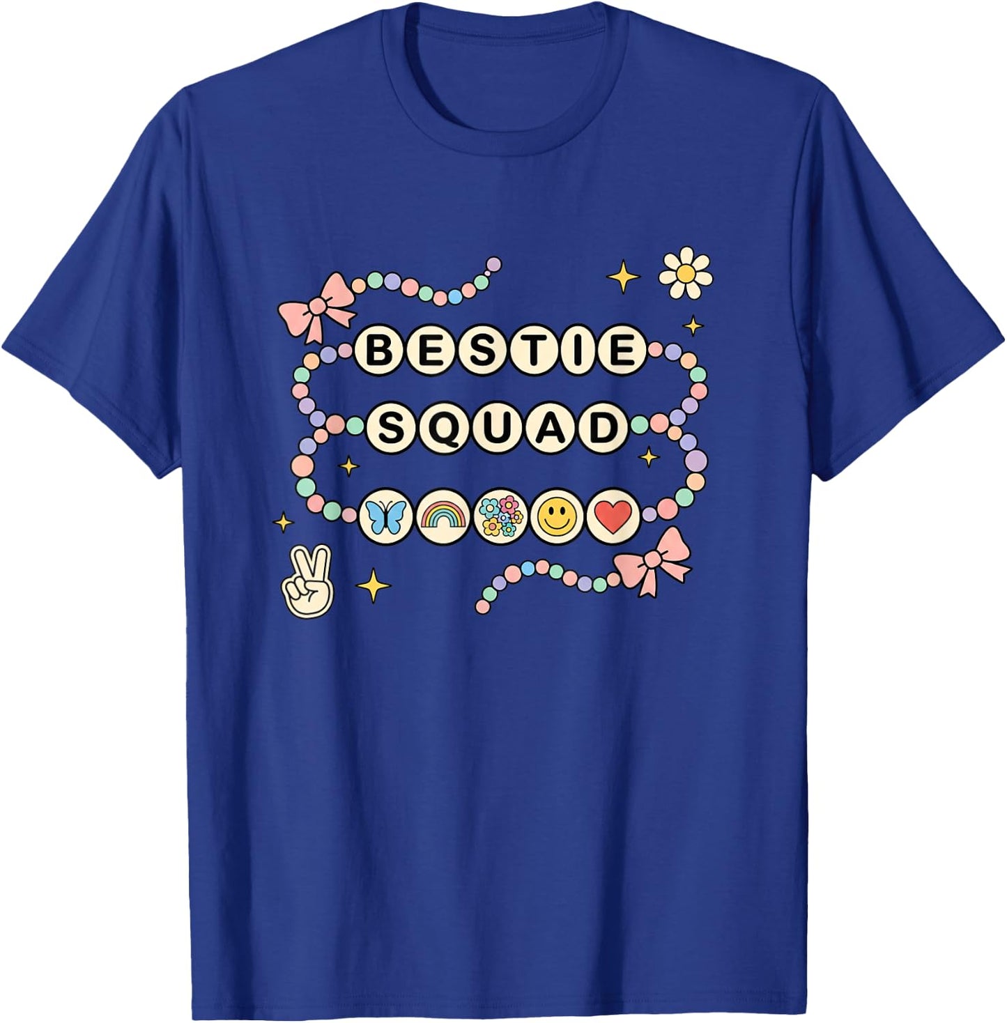 Bestie Squad Kids Friendship Bracelet Graphic Top for Kids T-Shirt - T-Shirt | Royal