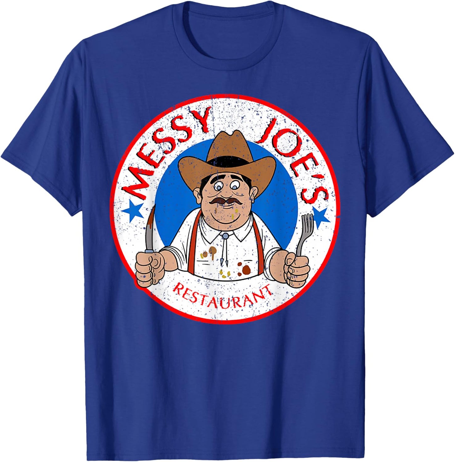 Vintage Messy Joes Restaurant T-Shirt - T-Shirt | Royal